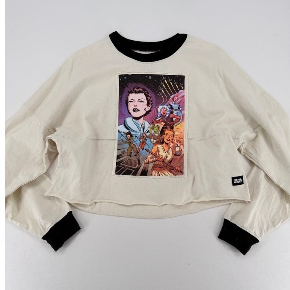 Star Wars Crop Sweatshirt Women Small The Force Is With Us Graphic